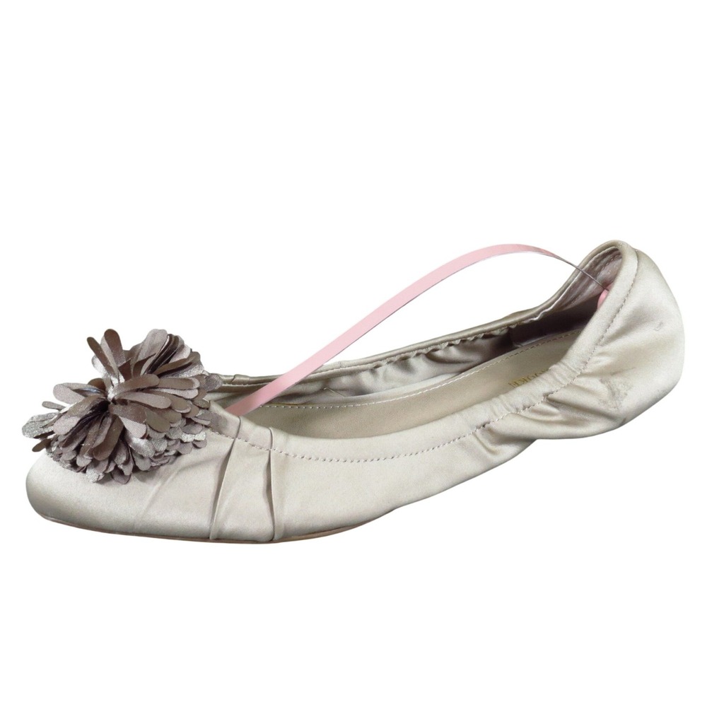 Audrey Brooke Autumn Women Ballet Flat 9‎ Dressy Occasion Champagne Fabric